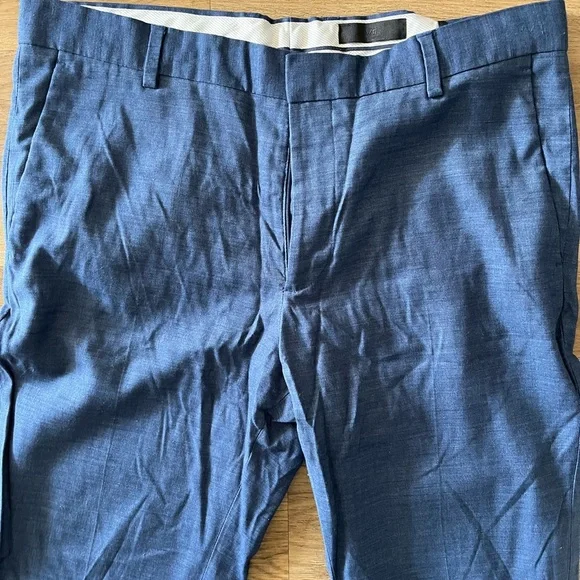 H&M Men’s Slim Fit Dress Pants - Navy Blue, Size 36R- USED - Picture 4 of 10